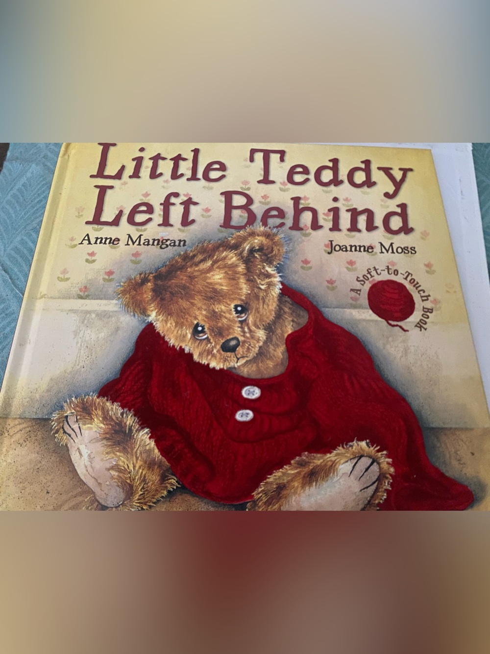 Source Unknown Little Teddy Left Behind Book - Red & Brown